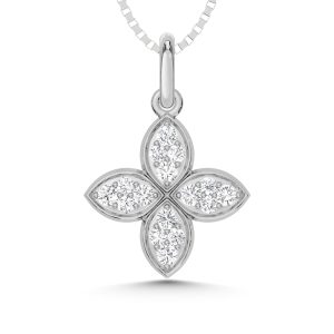 10K White Gold 1/5 Ct.Tw. Lab Grown Diamond Fashion Pendant (Without Chain)