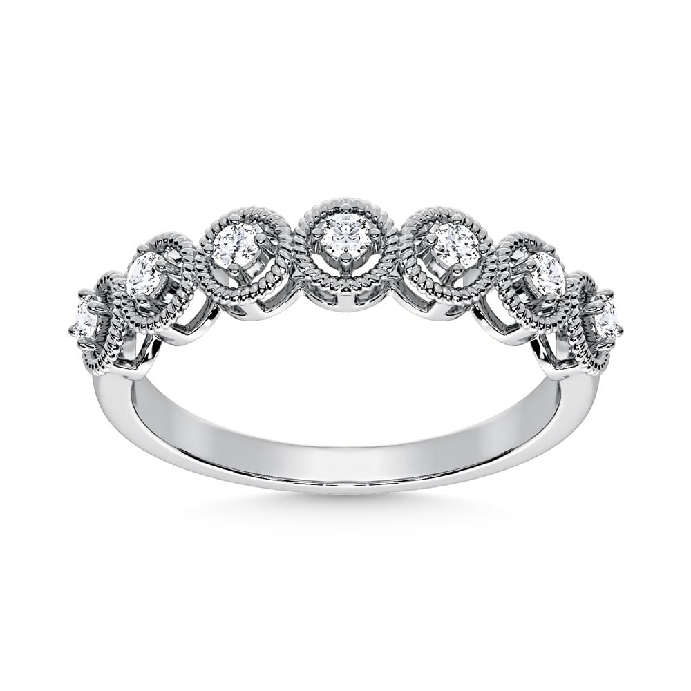 10K White Gold Lab Grown Diamond 1/6 Ct.Tw. Fashion Ring