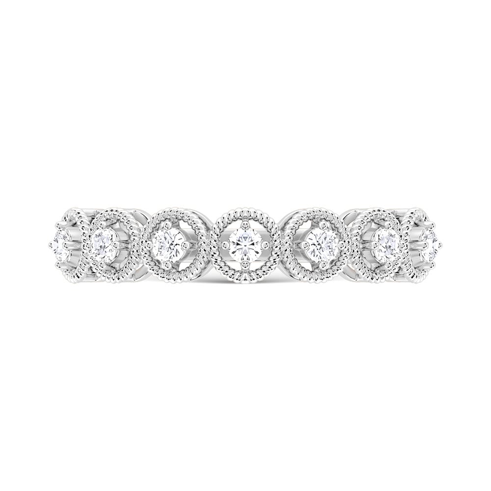 10K White Gold Lab Grown Diamond 1/6 Ct.Tw. Fashion Ring