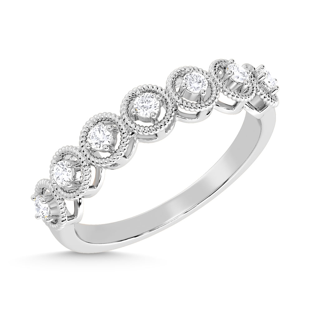 10K White Gold Lab Grown Diamond 1/6 Ct.Tw. Fashion Ring