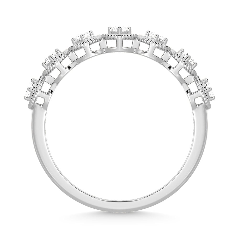 10K White Gold Lab Grown Diamond 1/6 Ct.Tw. Fashion Ring
