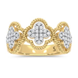 14K Yellow Gold Lab Grown Diamond 1/4 Ct.Tw. Fashion Ring