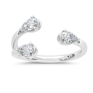 14K White Gold Lab Grown Diamond 1/2 Ct.Tw. Fashion Ring