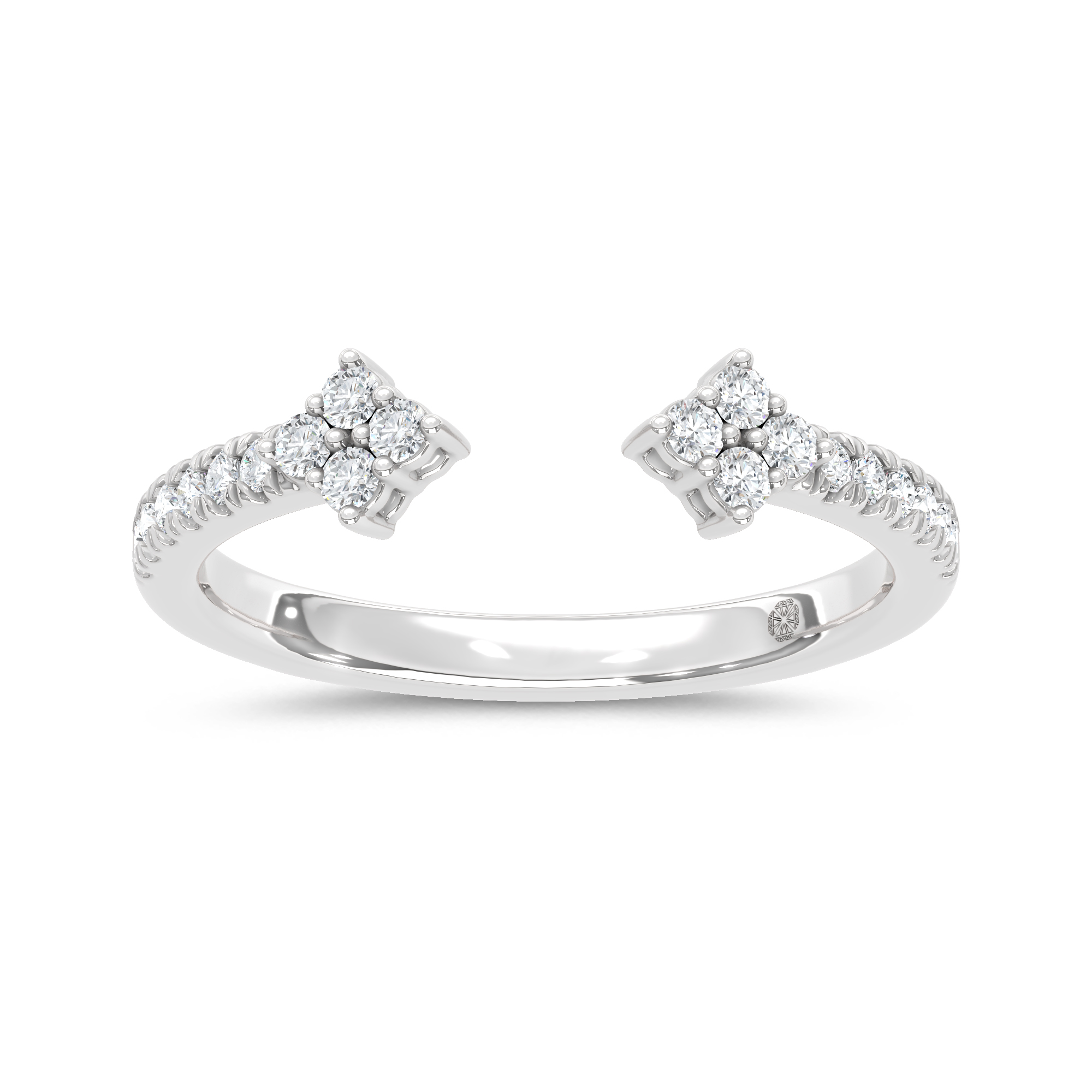 10K White Gold Lab Grown Diamond 1/5 Ct.Tw. Fashion Ring