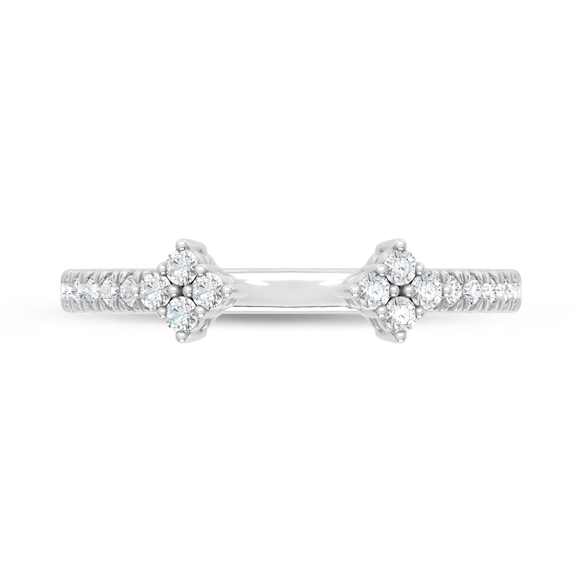 10K White Gold Lab Grown Diamond 1/5 Ct.Tw. Fashion Ring