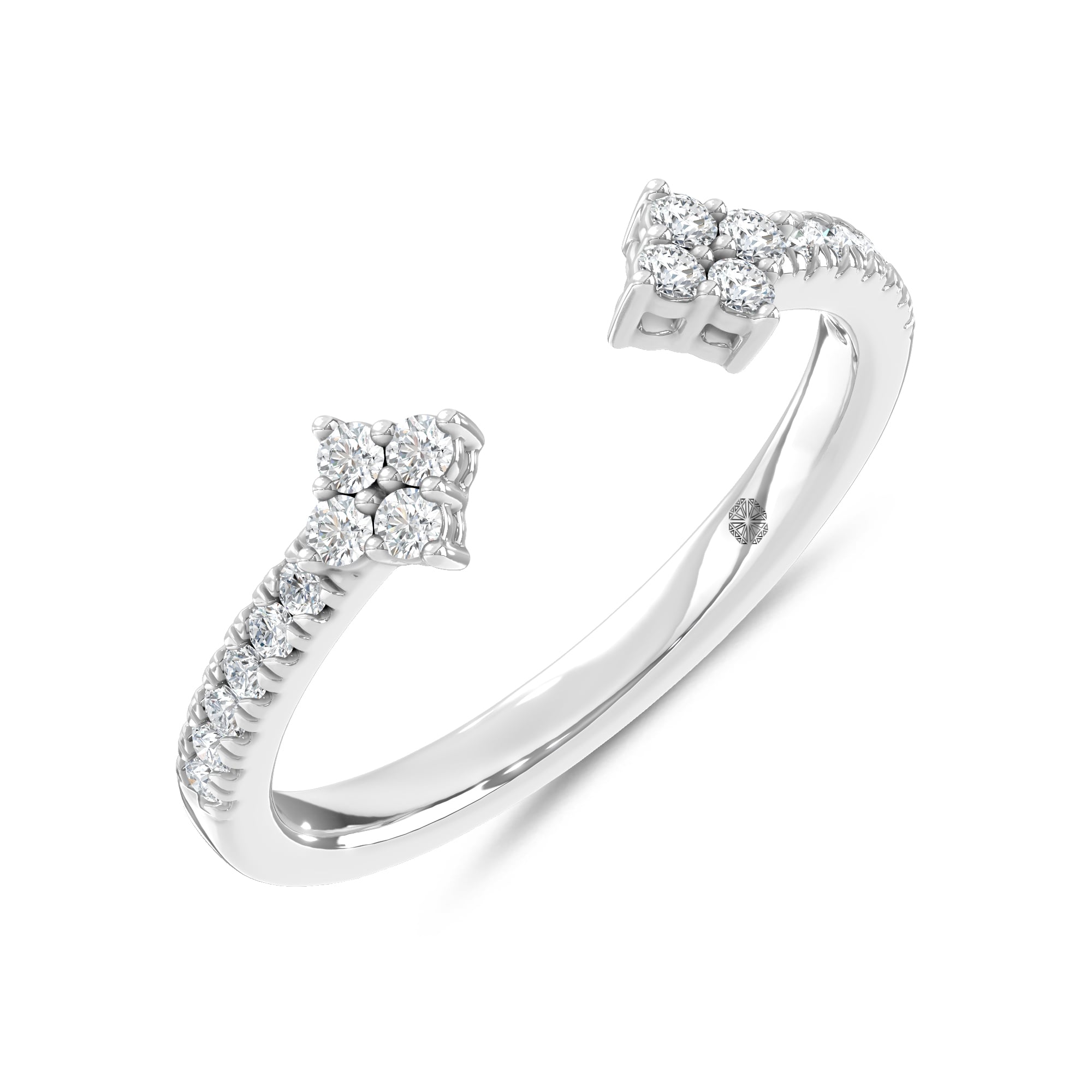 10K White Gold Lab Grown Diamond 1/5 Ct.Tw. Fashion Ring