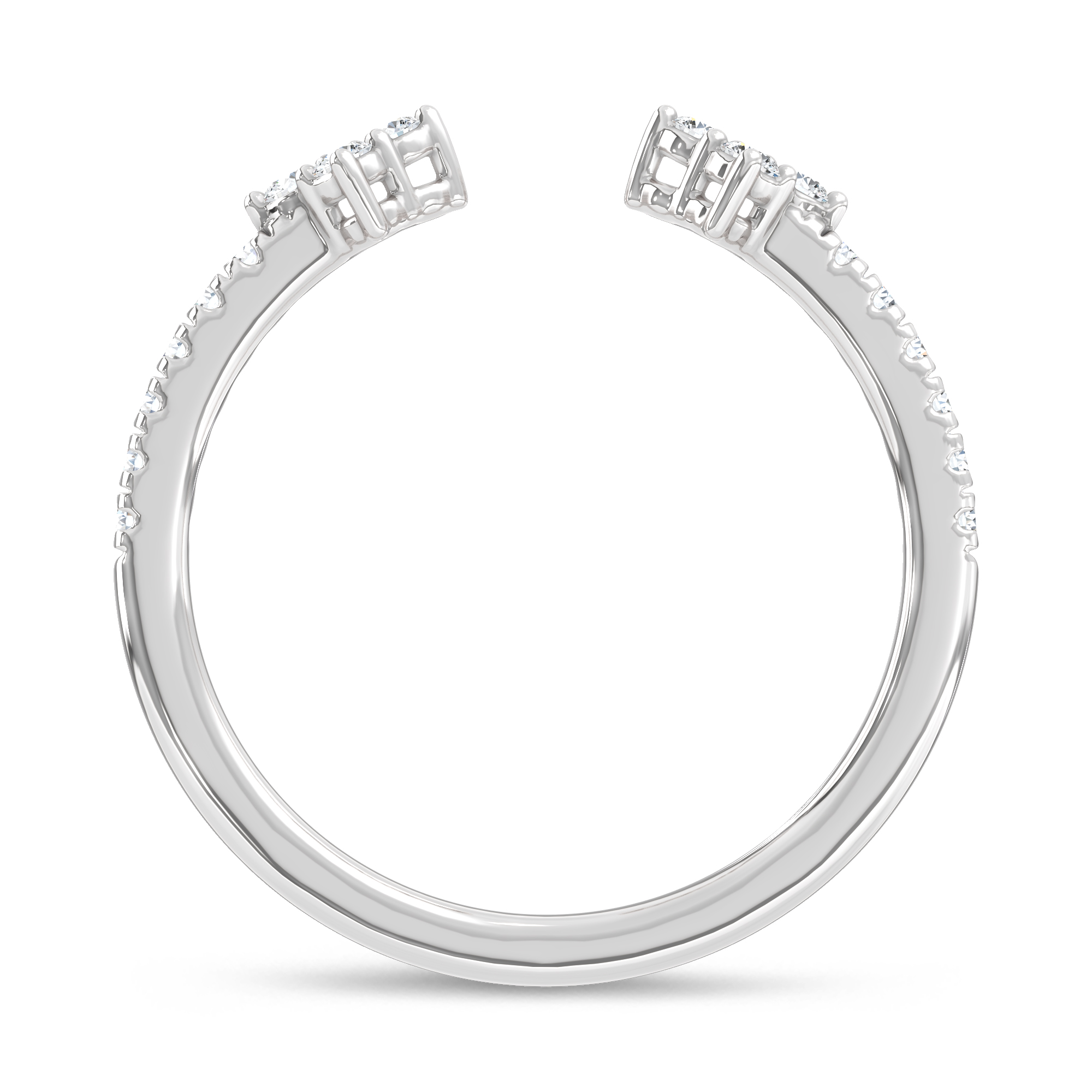 10K White Gold Lab Grown Diamond 1/5 Ct.Tw. Fashion Ring