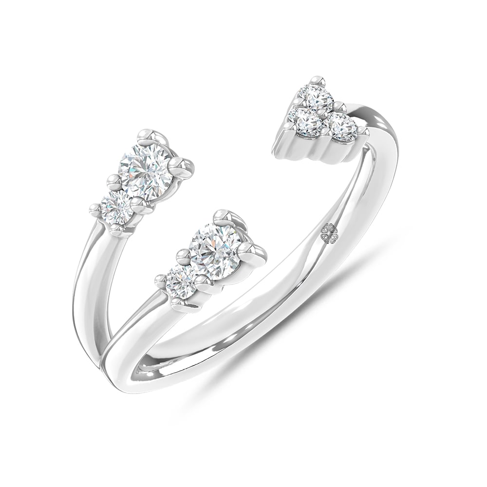 10K White Gold Lab Grown Diamond 1/3 Ct.Tw. Fashion Ring