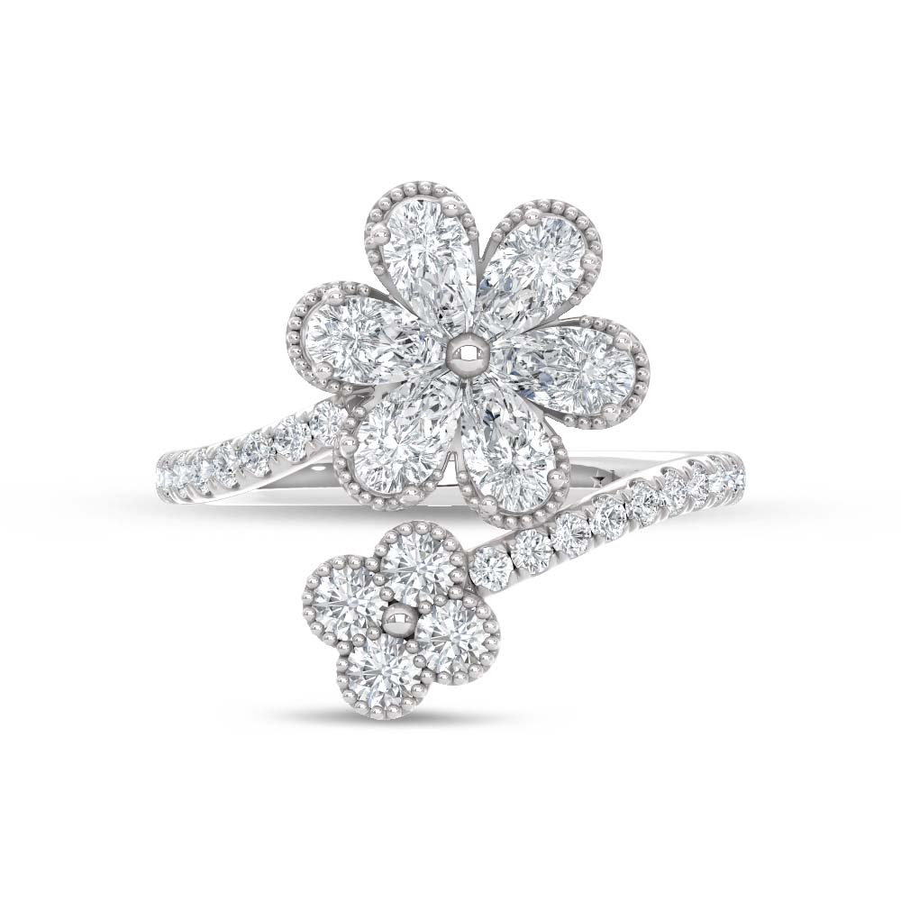 14K White Gold Lab Grown Diamond 1 5/8 Ct.Tw. Fashion Ring