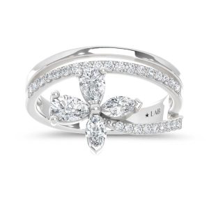 14K White Gold Lab Grown Diamond 3/4 Ct.Tw. Fashion Ring