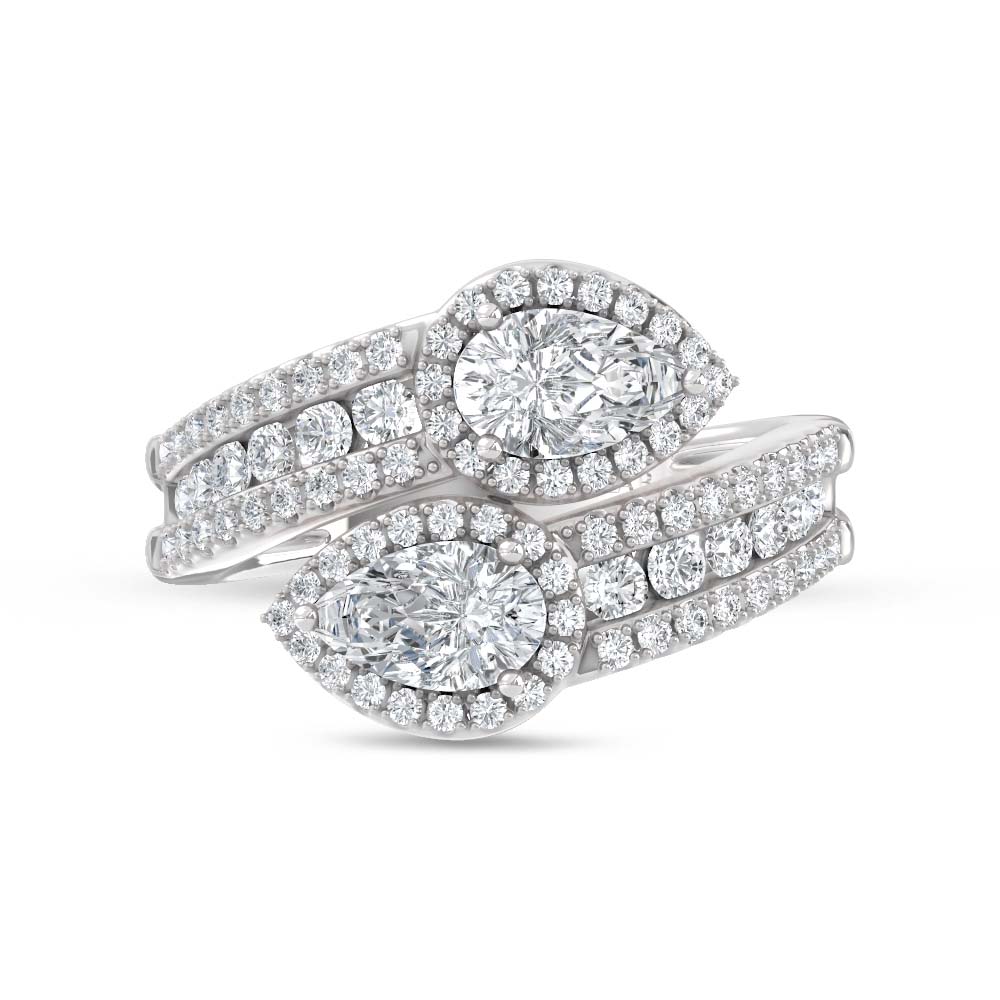 14K White Gold Lab Grown Diamond 1 3/4 Ct.Tw. Fashion Ring