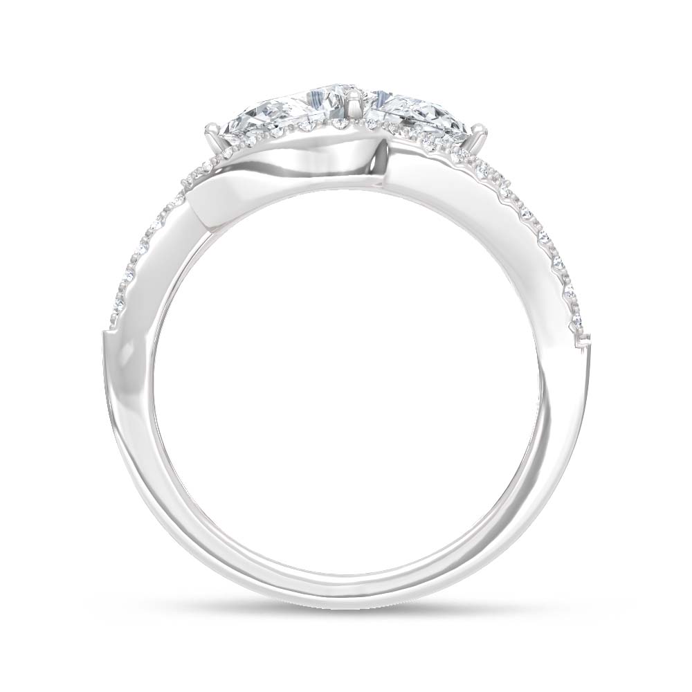 14K White Gold Lab Grown Diamond 1 3/4 Ct.Tw. Fashion Ring