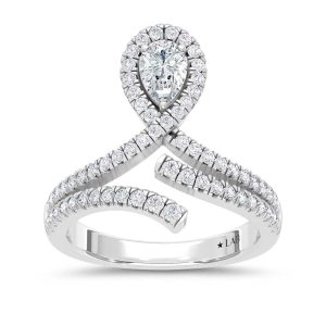 14K White Gold Lab Grown Diamond 3/4 Ct.Tw. Fashion Ring