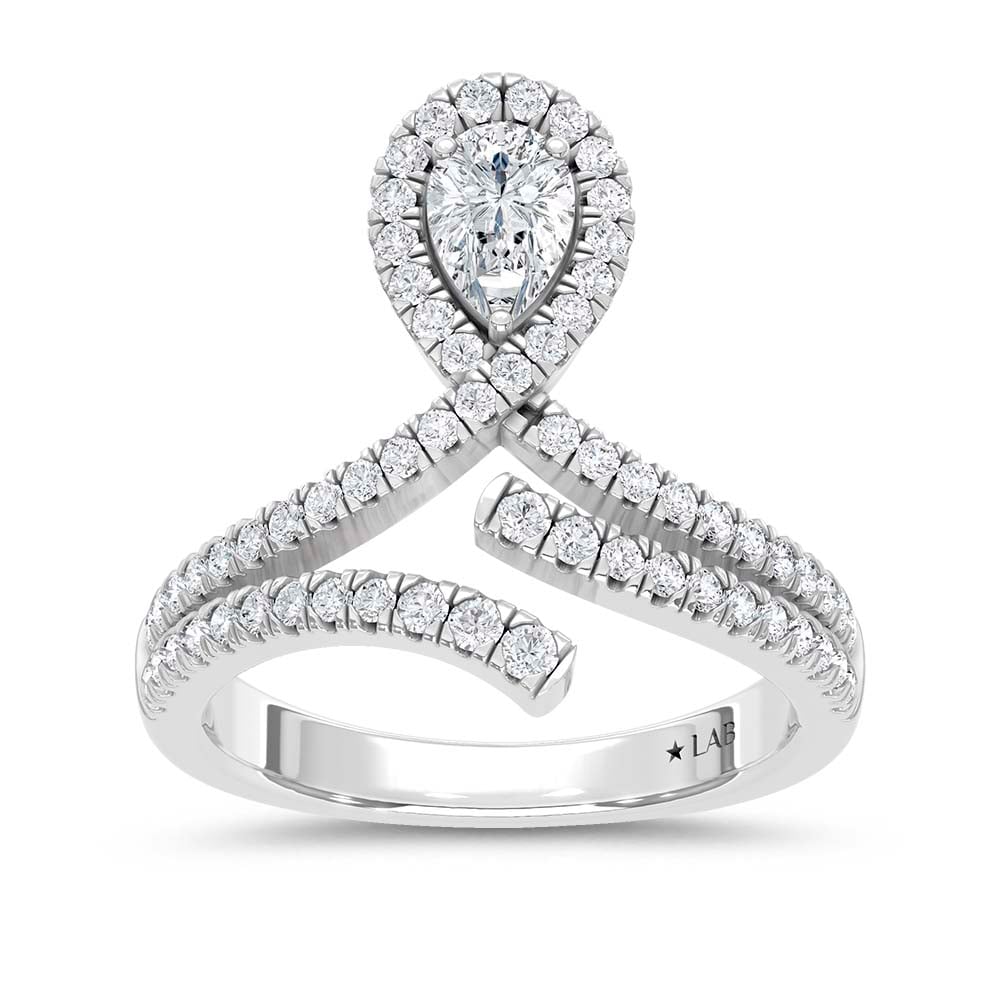 14K White Gold Lab Grown Diamond 3/4 Ct.Tw. Fashion Ring