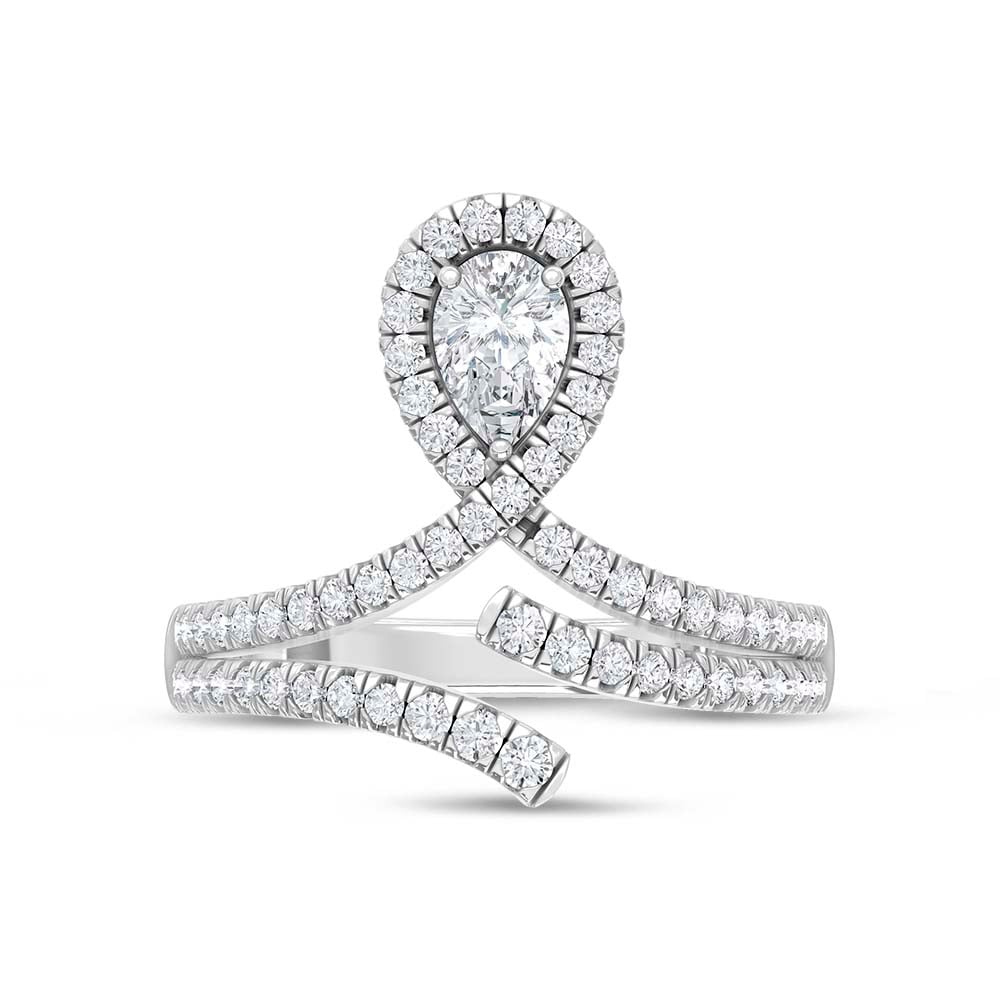 14K White Gold Lab Grown Diamond 3/4 Ct.Tw. Fashion Ring