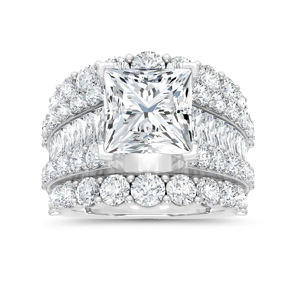 14K White Gold Lab Grown Diamond 10 Ct.Tw. Engagement Ring