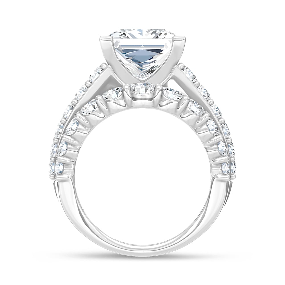 14K White Gold Lab Grown Diamond 10 Ct.Tw. Engagement Ring