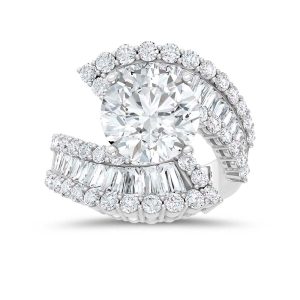 14K White Gold Lab Grown Diamond 6 7/8 Ct.Tw. Engagement Ring