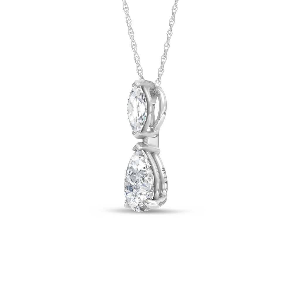 14K White Gold Lab Grown Diamond 1 Ct.Tw. Fashion Pendant