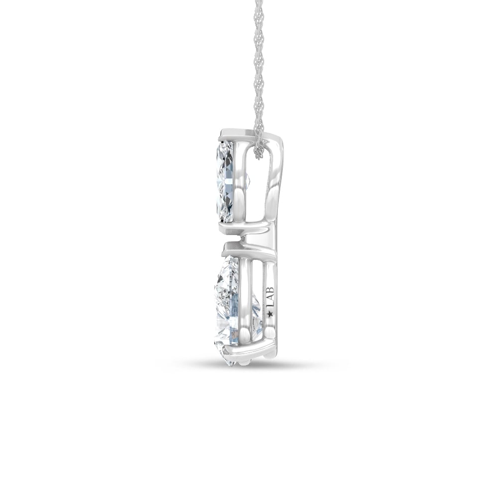 14K White Gold Lab Grown Diamond 1 Ct.Tw. Fashion Pendant