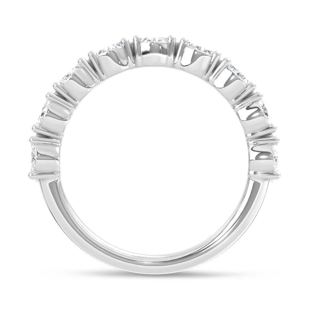 14K White Gold Lab Grown Diamond 3 Ct.Tw. Oval Band