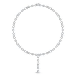 14K White Gold Lab Grown Diamond 15 1/2 Ct.Tw. Fashion Necklace
