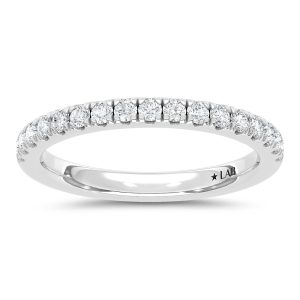 14K White Gold Lab Grown Diamond 3/8 Ct.Tw. Wedding Band