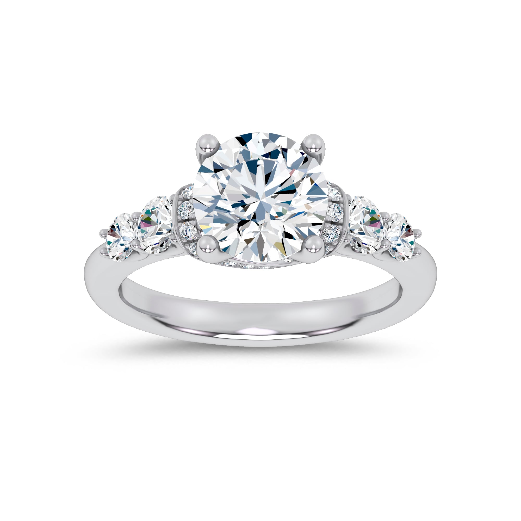 14K White Gold Lab Grown Diamond 2 5/8 Ct.Tw. Engagement Ring