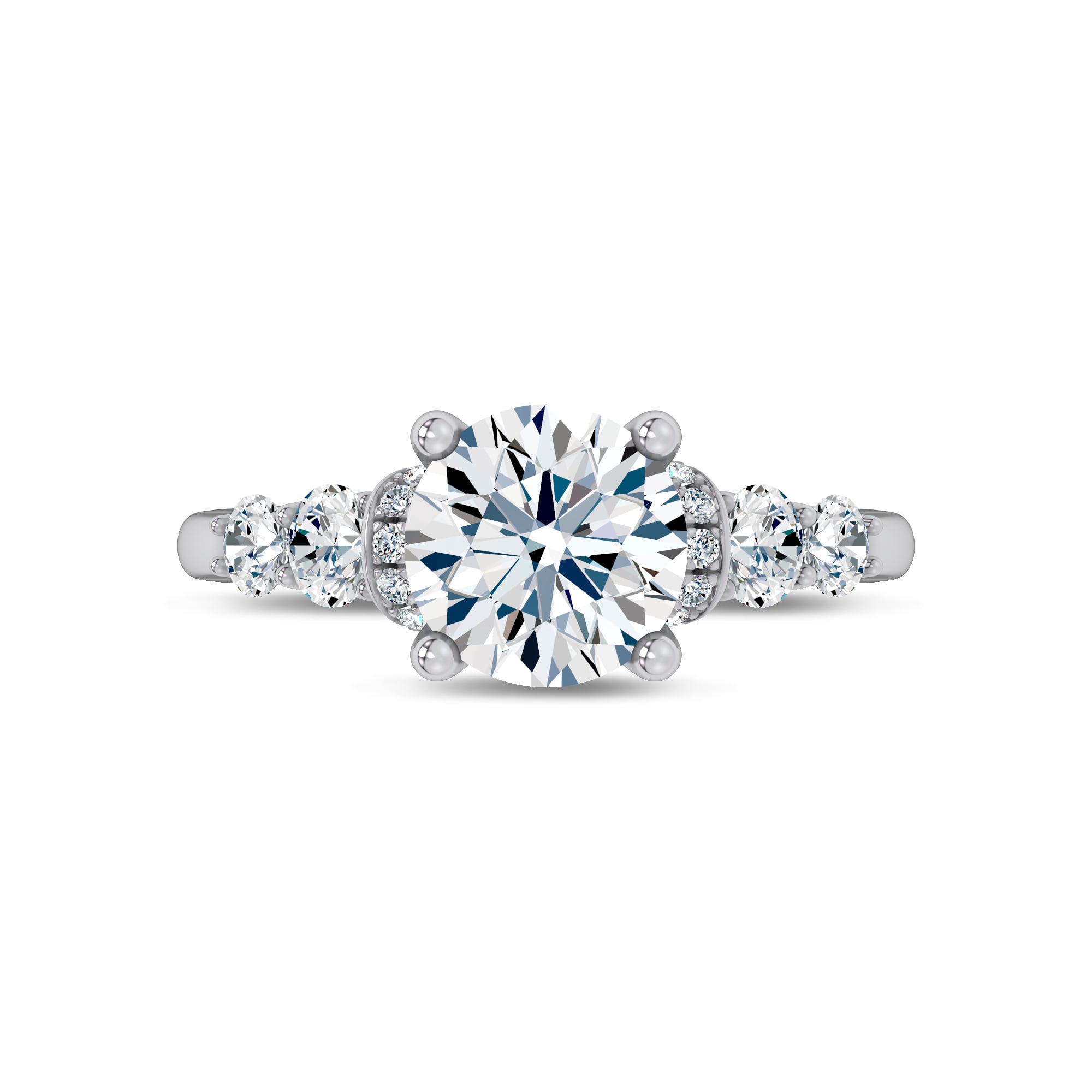 14K White Gold Lab Grown Diamond 2 5/8 Ct.Tw. Engagement Ring