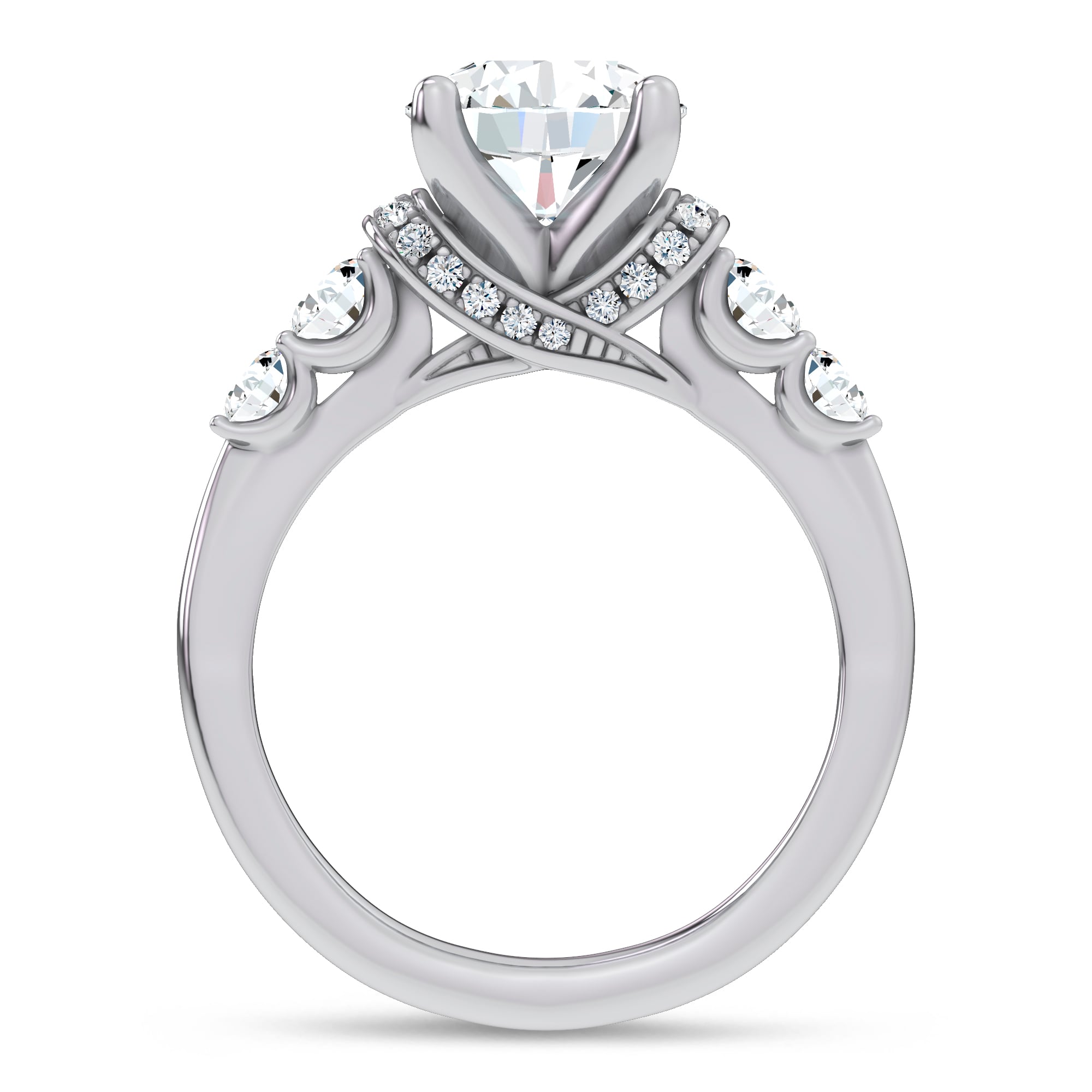 14K White Gold Lab Grown Diamond 2 5/8 Ct.Tw. Engagement Ring