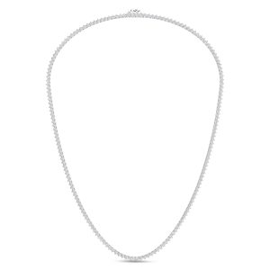 14K White Gold Lab Grown Diamond 10 Ct.Tw. 3 Prong Necklace