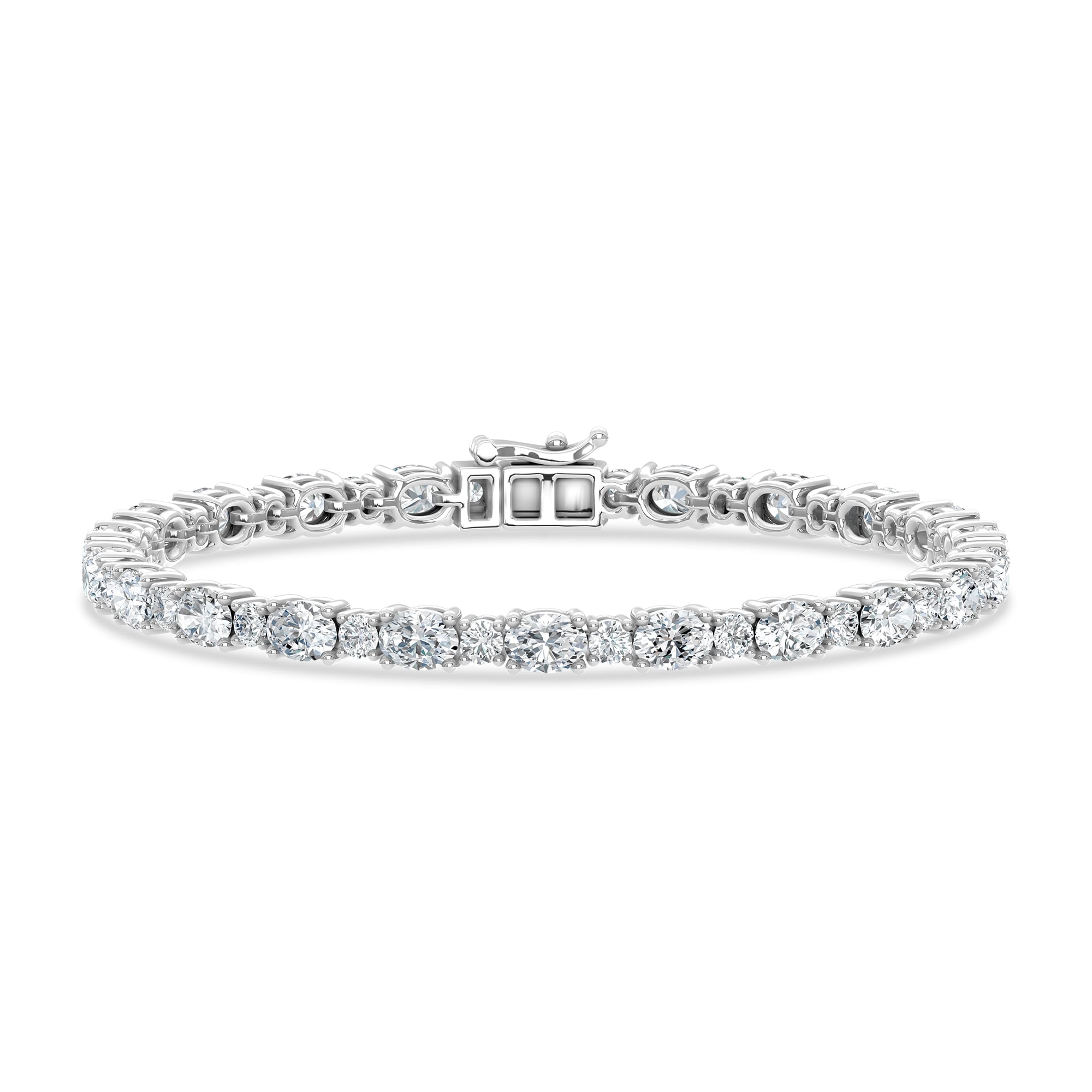 14K White Gold Lab Grown Diamond 6 3/4 Ct.Tw. Fashion Bracelet