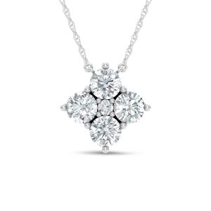 14K White Gold Lab Grown Diamond 1 5/8 Ct.Tw. Fashion Necklace