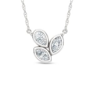 14K White Gold Lab Grown Diamond  1/3 Ct.Tw. Fashion Necklace