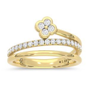 14K Yellow Gold Lab Grown Diamond 1/3 Ct.Tw. Fashion Ring