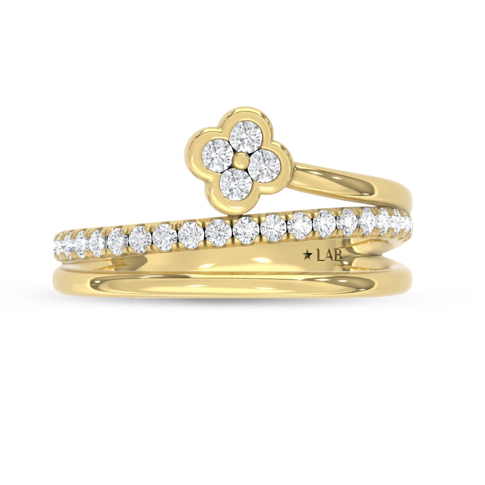 14K Yellow Gold Lab Grown Diamond 1/3 Ct.Tw. Fashion Ring