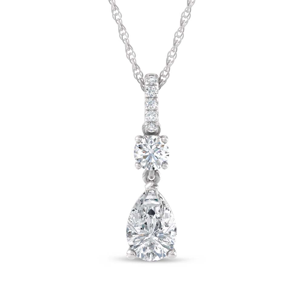 14K White Gold Lab Grown Diamond 1 1/3 Ct.Tw. Fashion Pendant