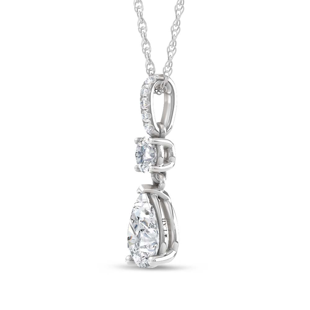 14K White Gold Lab Grown Diamond 1 1/3 Ct.Tw. Fashion Pendant