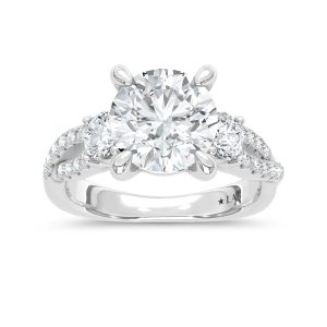 14K White Gold Lab Grown Diamond 3 3/4 Ct.Tw. Engagement Ring