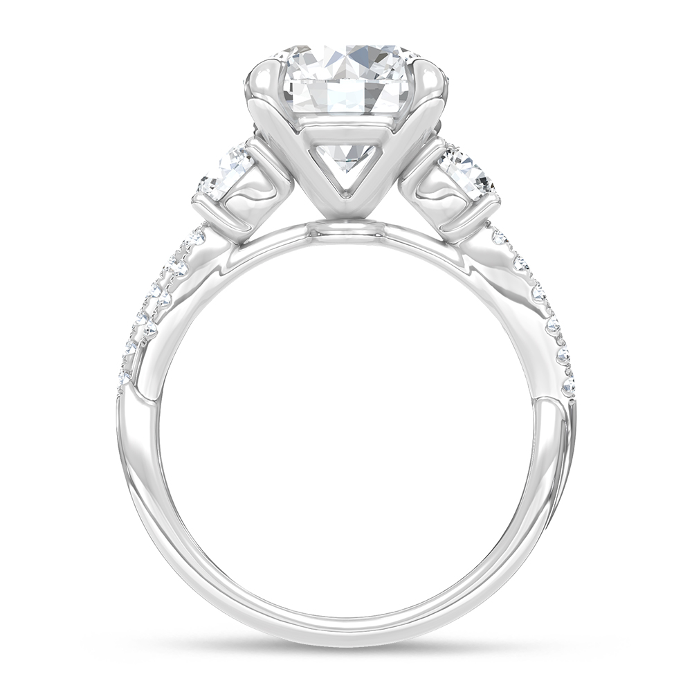 14K White Gold Lab Grown Diamond 3 3/4 Ct.Tw. Engagement Ring