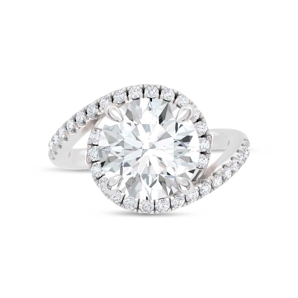 14K White Gold Lab Grown Diamond 5 1/2 Ct.Tw. Engagement Ring