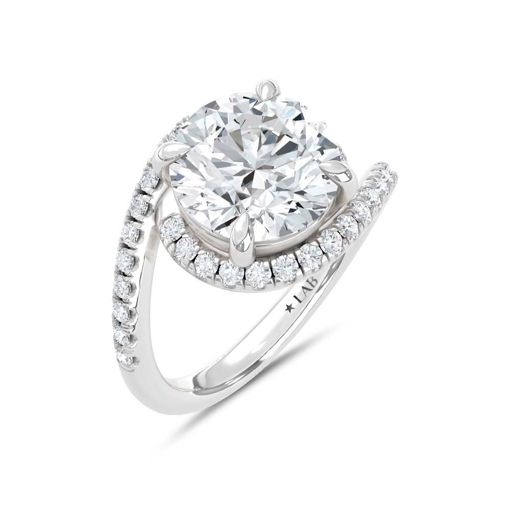 14K White Gold Lab Grown Diamond 5 1/2 Ct.Tw. Engagement Ring