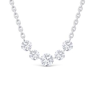 14K White Gold Lab Grown Diamond 1 1/2 Ct.Tw. Fashion Necklace With Chain