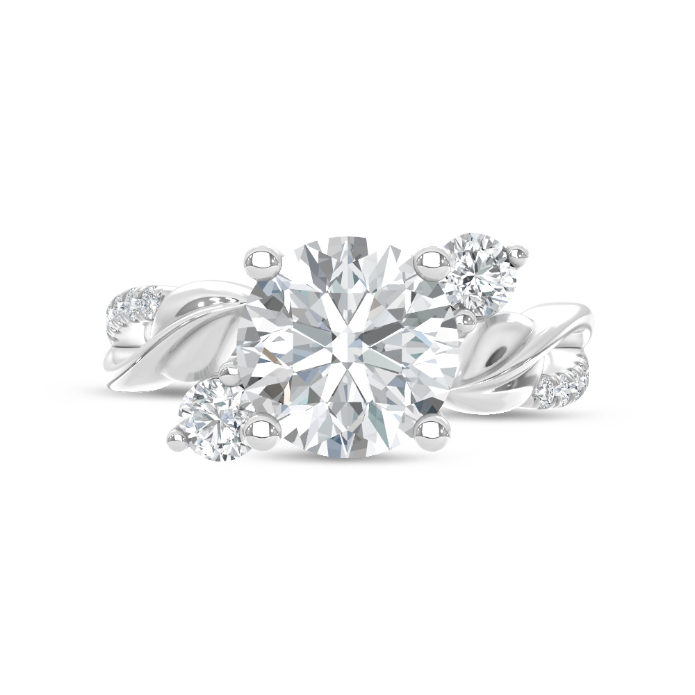 14K White Gold Lab Grown Diamond 3 3/8 Ct.Tw. Engagement Ring