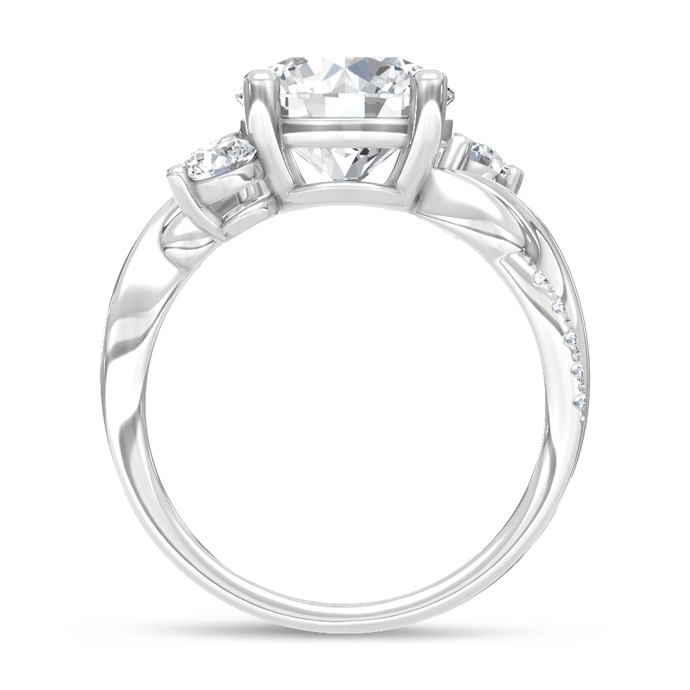 14K White Gold Lab Grown Diamond 3 3/8 Ct.Tw. Engagement Ring