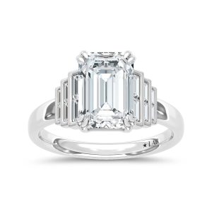 14K White Gold Lab Grown Diamond 3 1/4 Ct.Tw. Engagement Ring