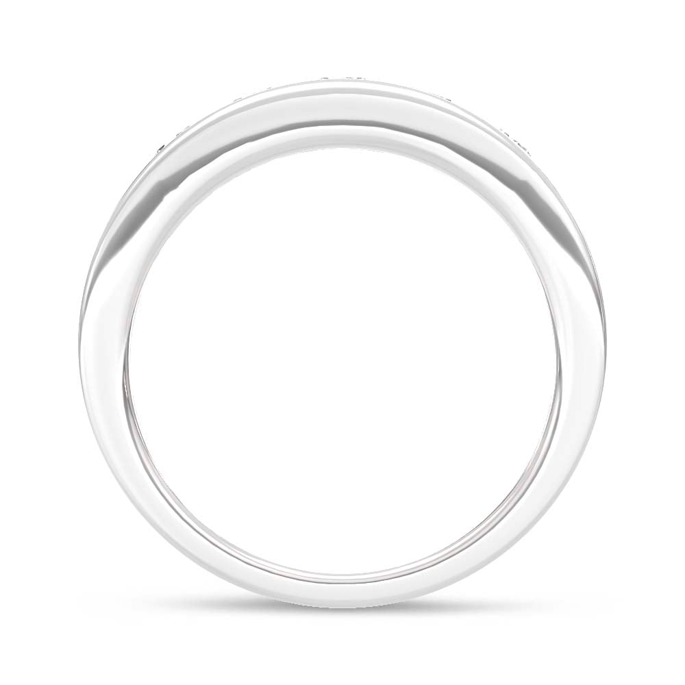 14K White Gold Lab Grown Diamond 2 Ct.Tw. Mens Band