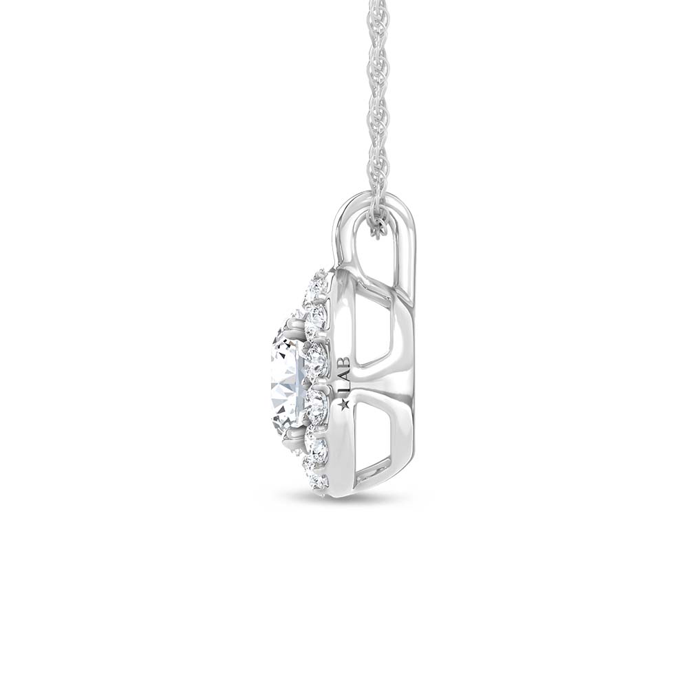14K White Gold Lab Grown Diamond 1 1/3 Ct.Tw. Fashion Pendant