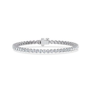 14K White Gold Lab Grown Diamond 8 1/10 Ct.Tw. Tennis Bracelet