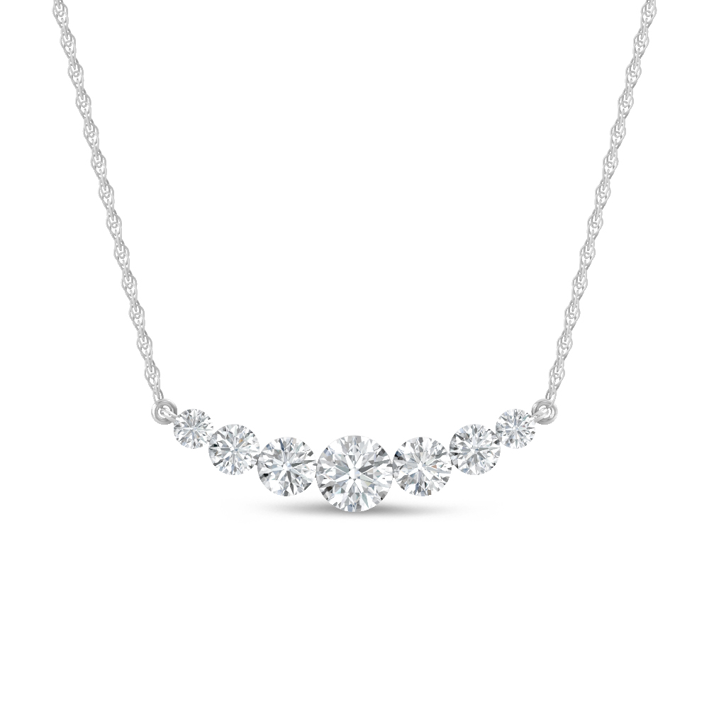 14K White Gold Lab Grown Diamond 2 Ct.Tw. Fashion Necklace